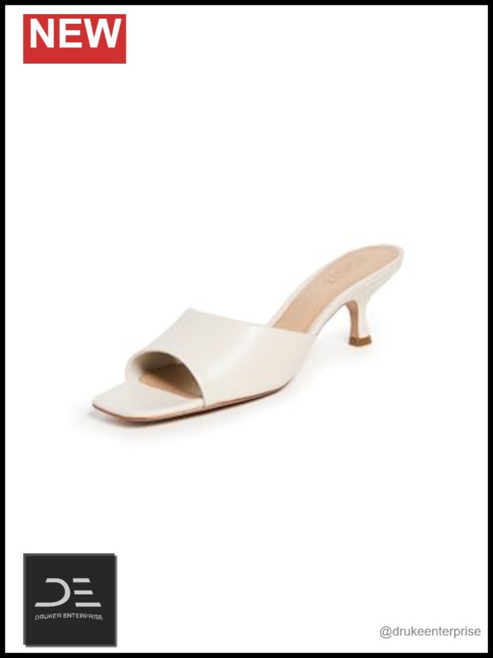 Nappa Leather Kitten Heel Slide Sandals Wedge Party Shoes